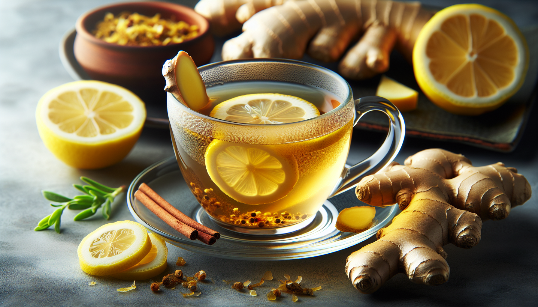 tisane con zenzero e limone